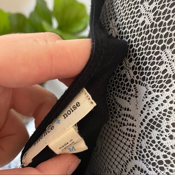 Silence + Noise Gold Waistband Studded B&W Dress - Picture 8 of 8